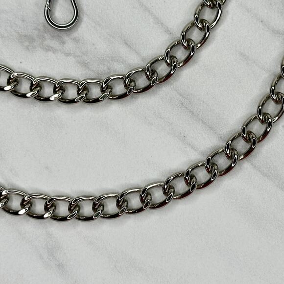 Silver Tone Chain Link Purse Handbag Bag Replacement Strap - Picture 7 of 13